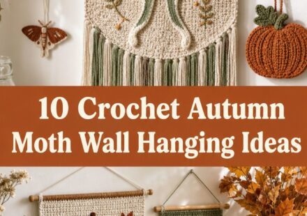 Crochet Autumn Moth Wall Hanging Ideas