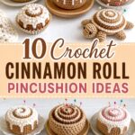 Crochet Cinnamon Roll Pincushion Ideas