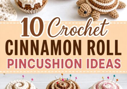 Crochet Cinnamon Roll Pincushion Ideas