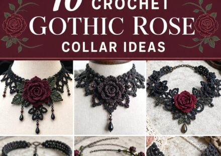Crochet Gothic Rose Collar Ideas