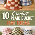 Crochet Plaid Bucket Hat Ideas