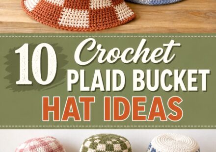 Crochet Plaid Bucket Hat Ideas