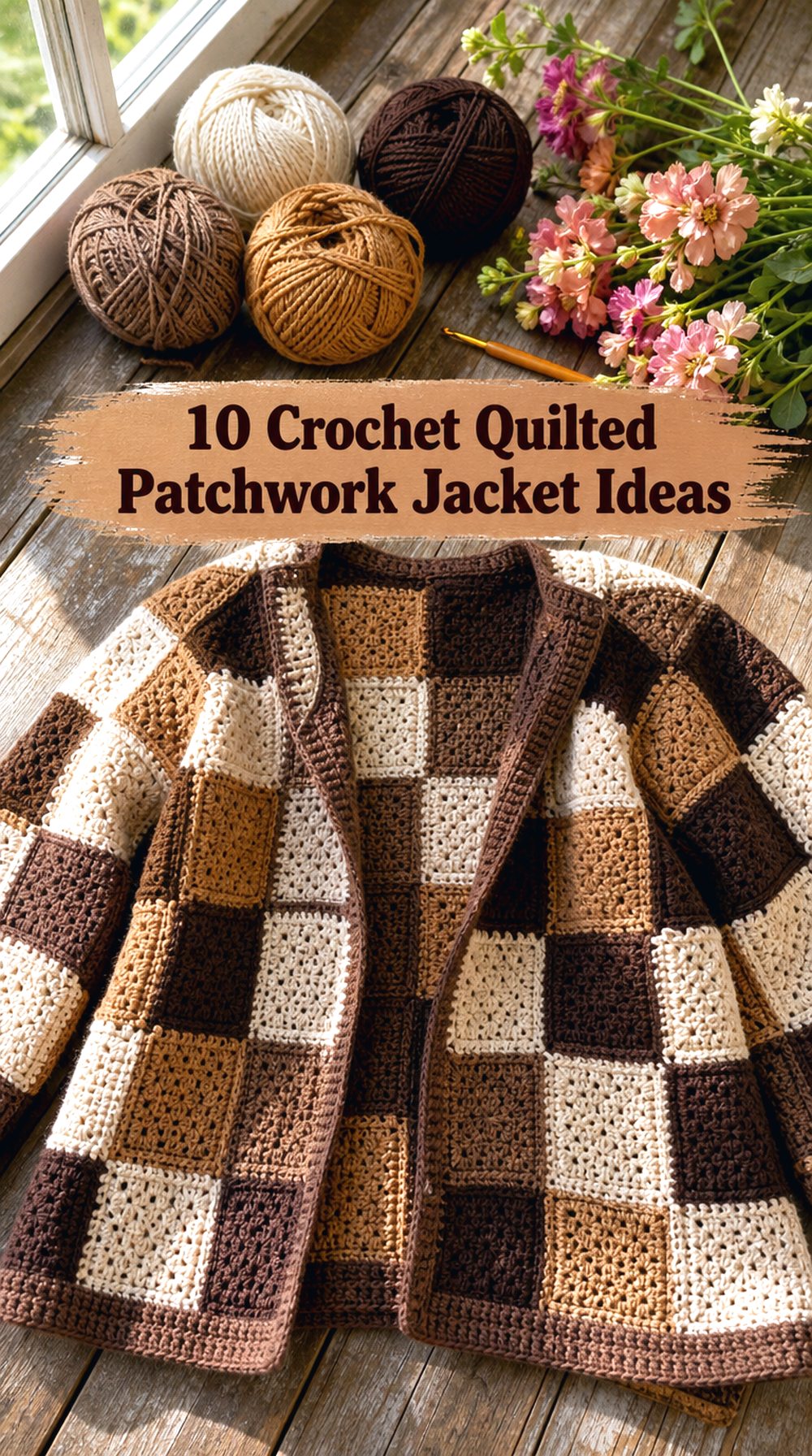 Crochet Quilted Patchwork Jacket Ideas
