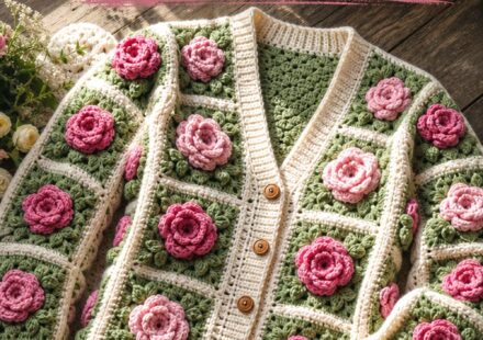 Crochet Rose Garden Cardigan Ideas