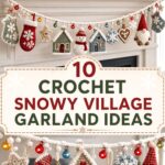 Crochet Snowy Village Garland Ideas