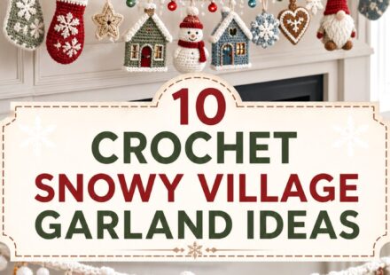 Crochet Snowy Village Garland Ideas