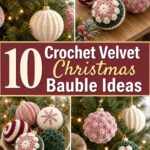 Crochet Velvet Christmas Bauble Ideas
