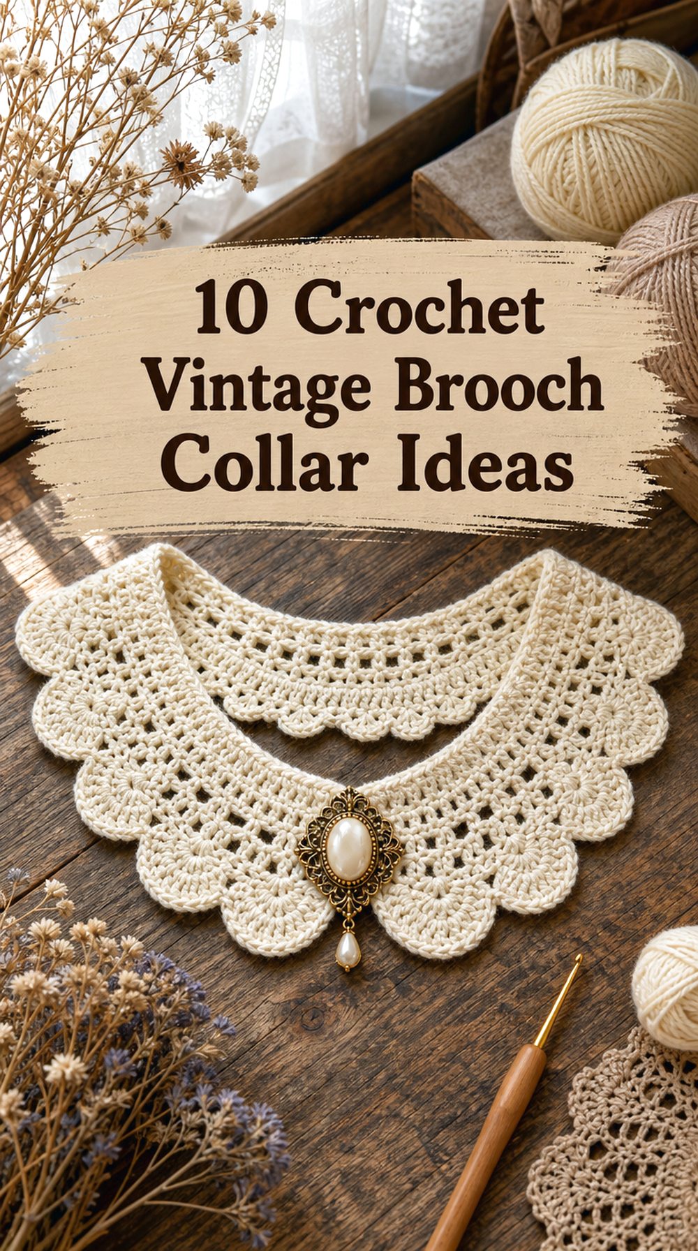 Crochet Vintage Brooch Collar Ideas