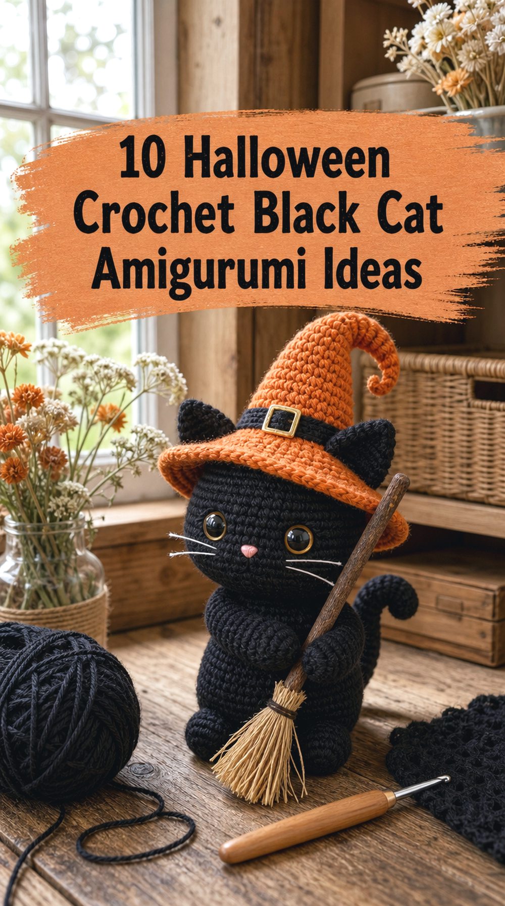 Halloween Crochet Black Cat Amigurumi Ideas