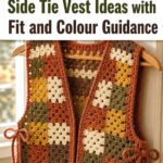 Crochet Harvest Plaid Side Tie Vest Ideas with Fit and Colour Guidance