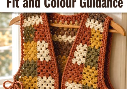 Crochet Harvest Plaid Side Tie Vest Ideas with Fit and Colour Guidance