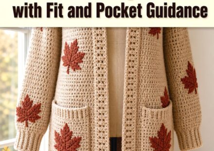 Crochet Maple Leaf Pocket Cardigan Ideas with Fit and Pocket Guidance