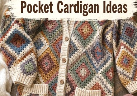 Crochet Patchwork Pocket Cardigan Ideas