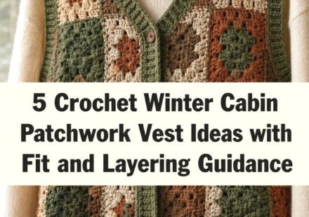 Crochet Winter Cabin Patchwork Vest Ideas with Fit and Layering Guidance