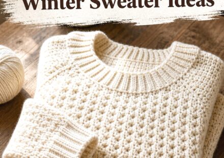 Crochet Alpine Stitch Winter Sweater Ideas