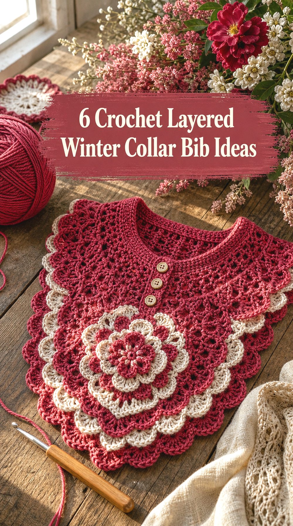 Crochet Layered Winter Collar Bib Ideas