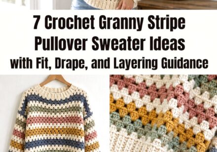 Crochet Granny Stripe Pullover Sweater Ideas with Fit, Drape, and Layering Guidance