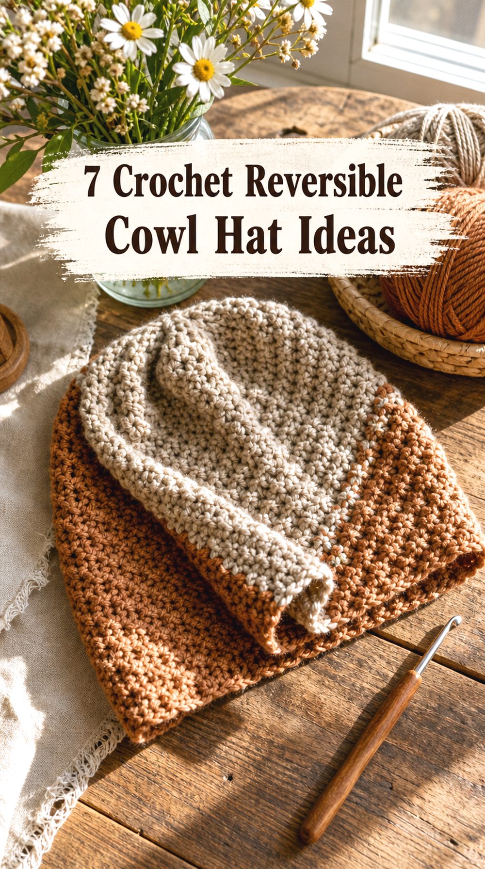 Crochet Reversible Cowl Hat Ideas