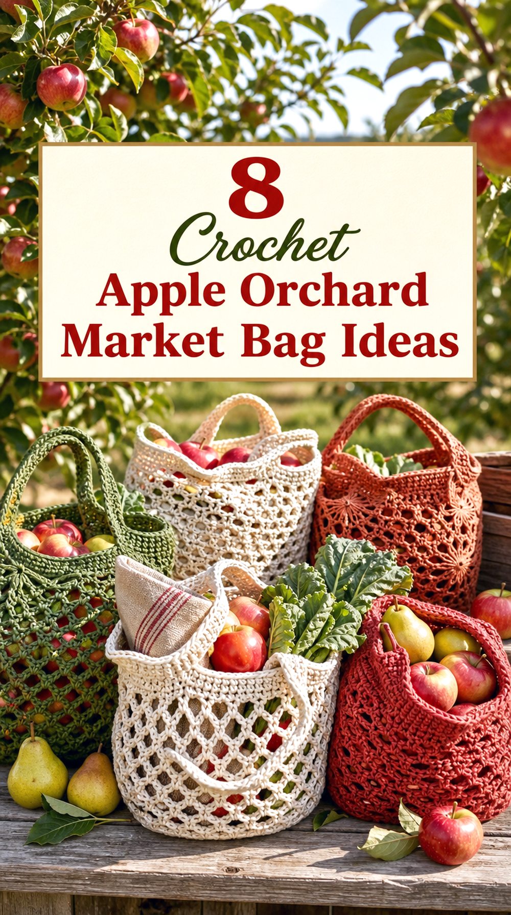 Crochet Apple Orchard Market Bag Ideas