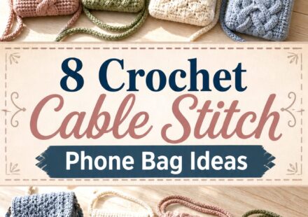 Crochet Cable Stitch Phone Bag Ideas