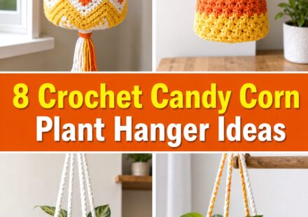 Crochet Candy Corn Plant Hanger Ideas