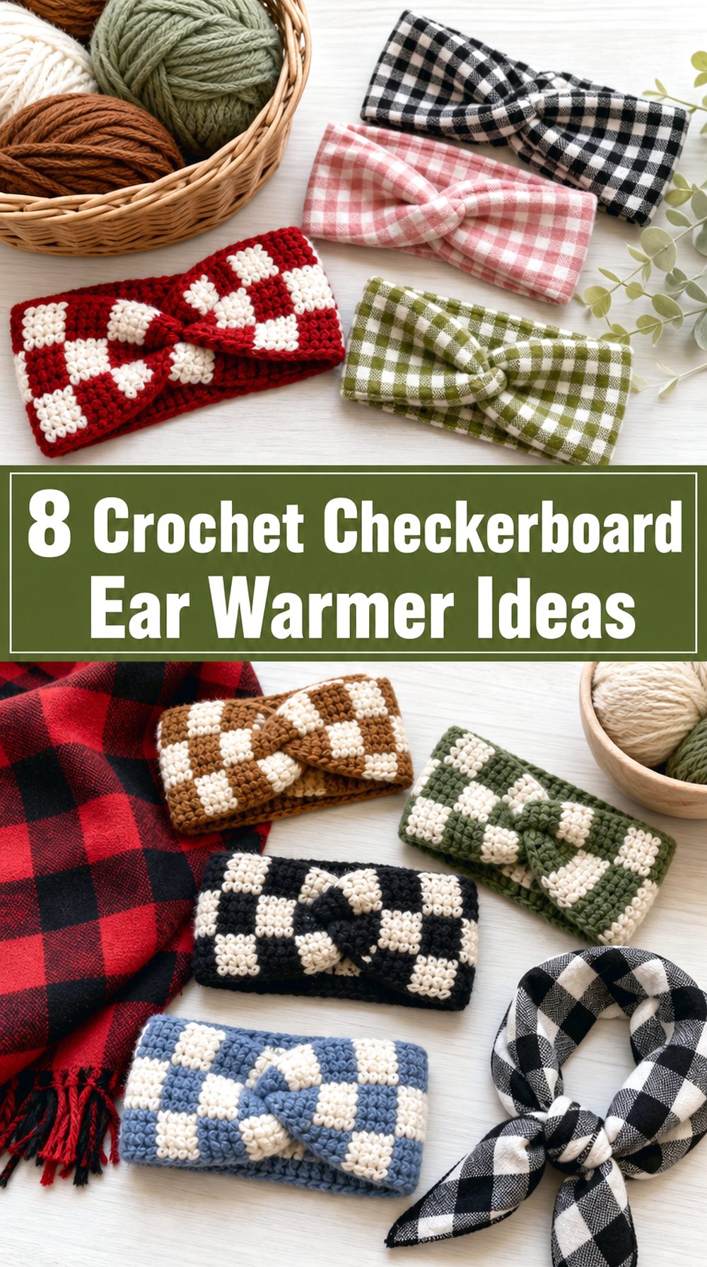 Crochet Checkerboard Ear Warmer Ideas