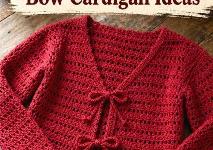 Crochet Cherry Bow Cardigan Ideas