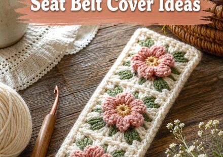 Crochet Cozy Seat Belt Cover Ideas