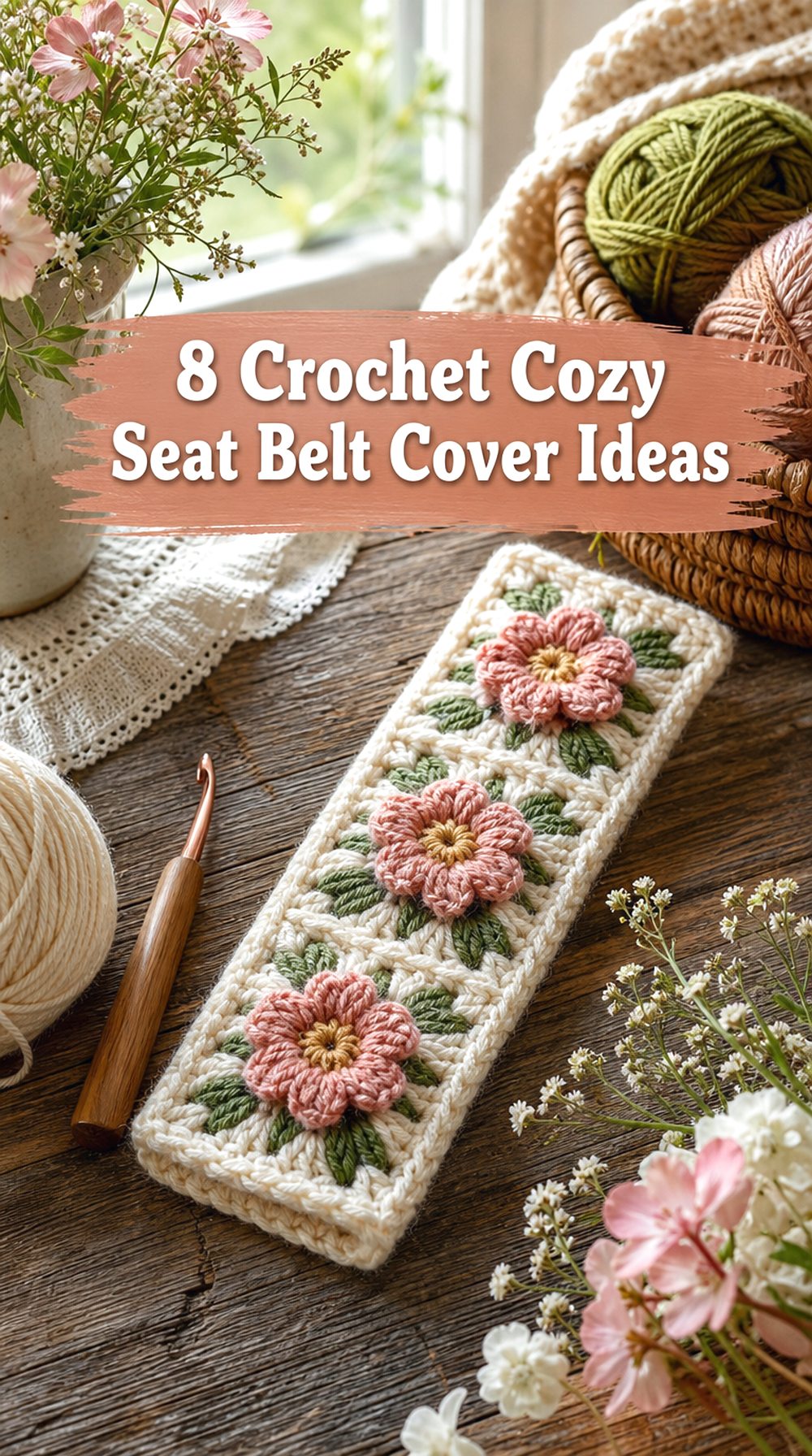 Crochet Cozy Seat Belt Cover Ideas