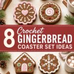 Crochet Gingerbread Coaster Set Ideas