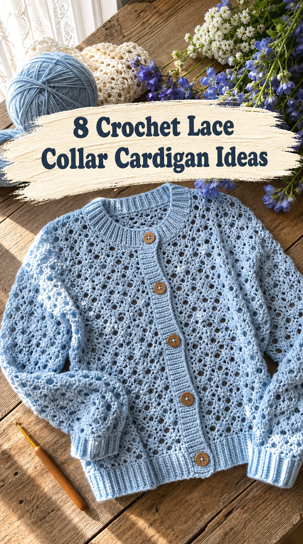 Crochet Lace Collar Cardigan Ideas