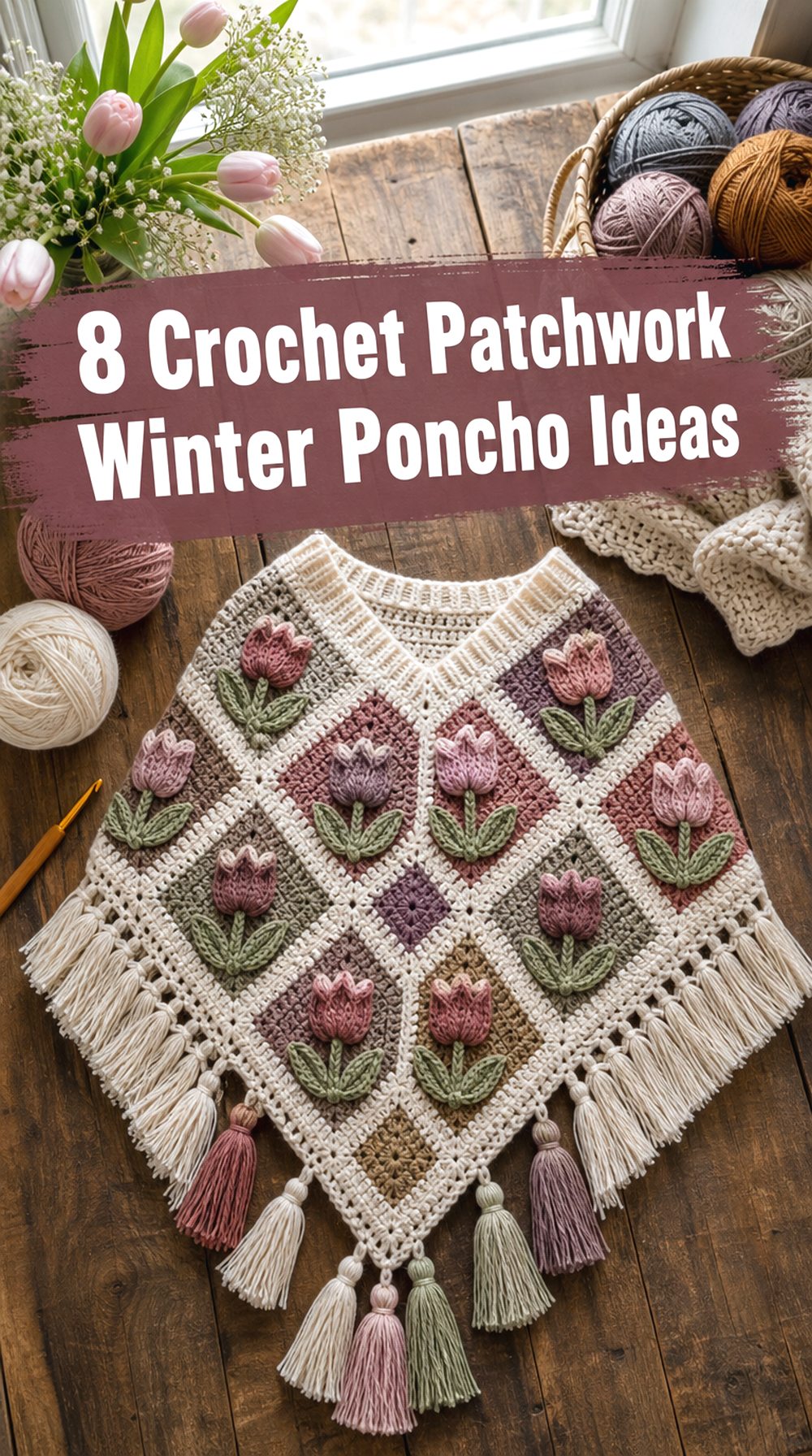 Crochet Patchwork Winter Poncho Ideas