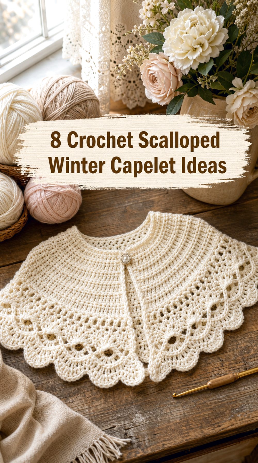 Crochet Scalloped Winter Capelet Ideas