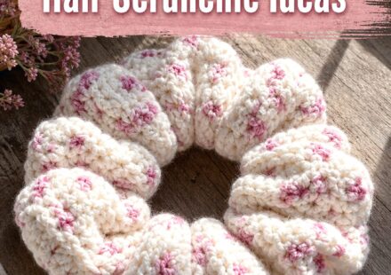 Crochet Snowberry Hair Scrunchie Ideas