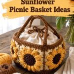 Crochet Sunflower Picnic Basket Ideas