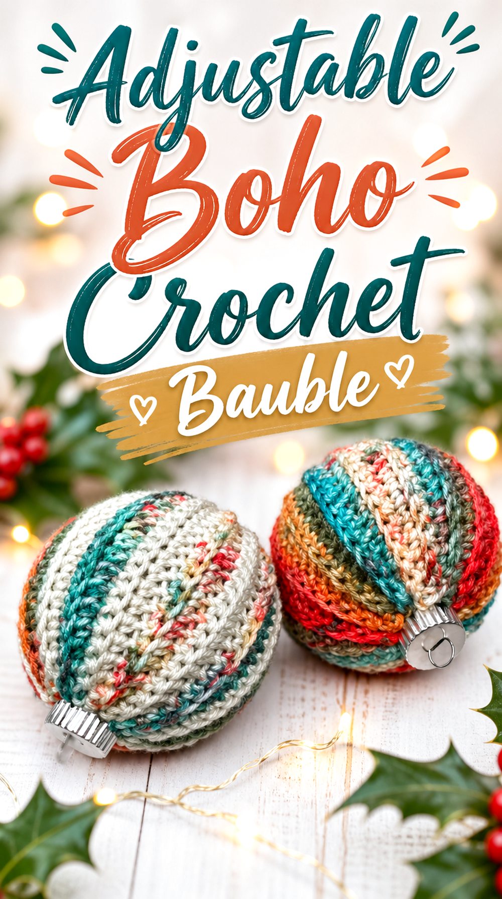 Adjustable Boho Crochet Bauble