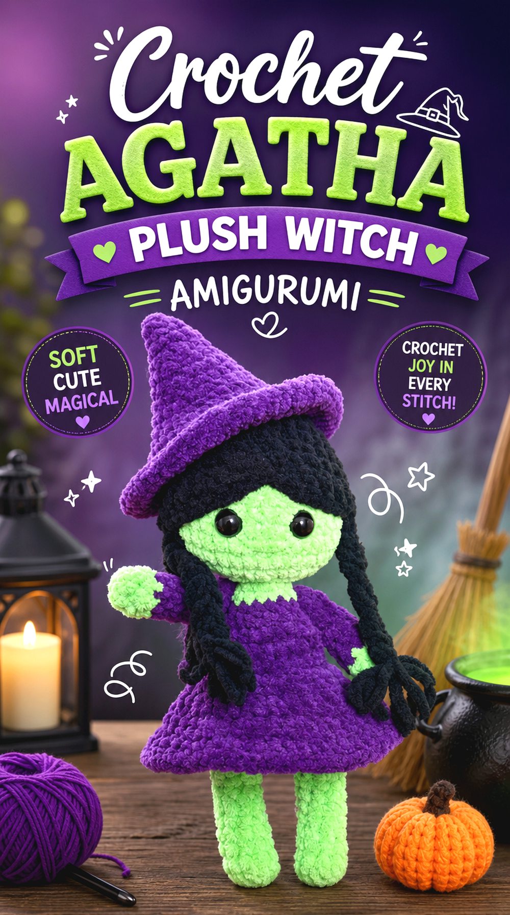 Crochet Agatha Plush Witch Amigurumi