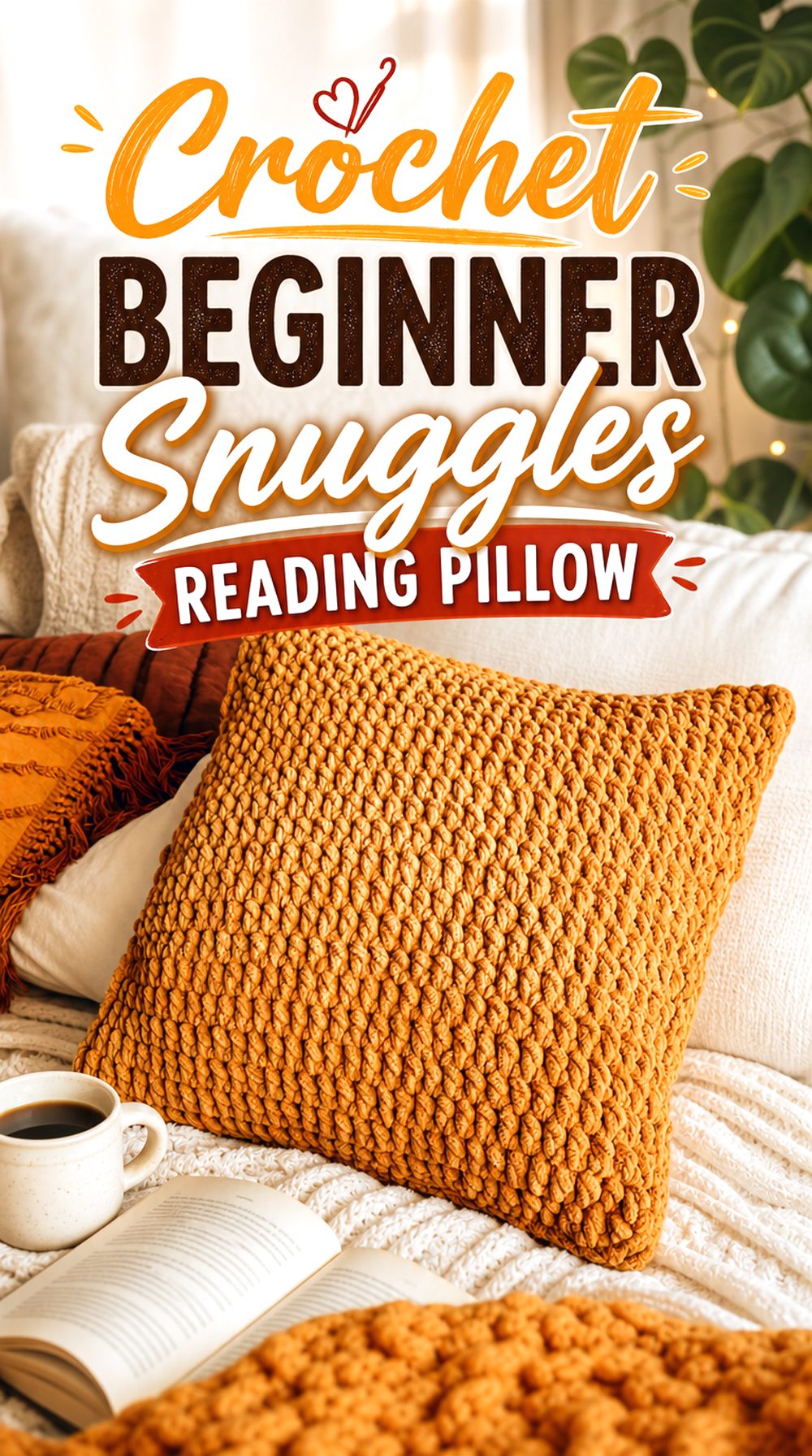 Crochet Beginner Snuggles Reading Pillow