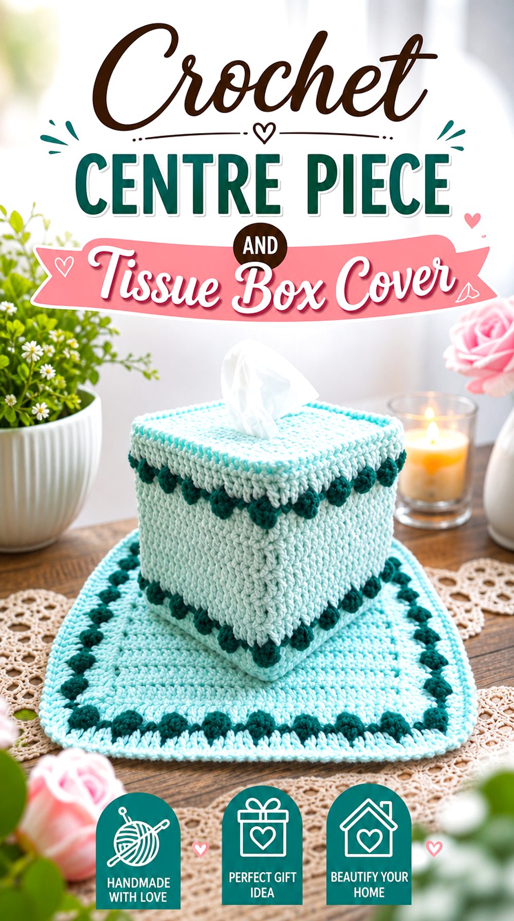 Crochet Centre Piece and Tissue Box Cover