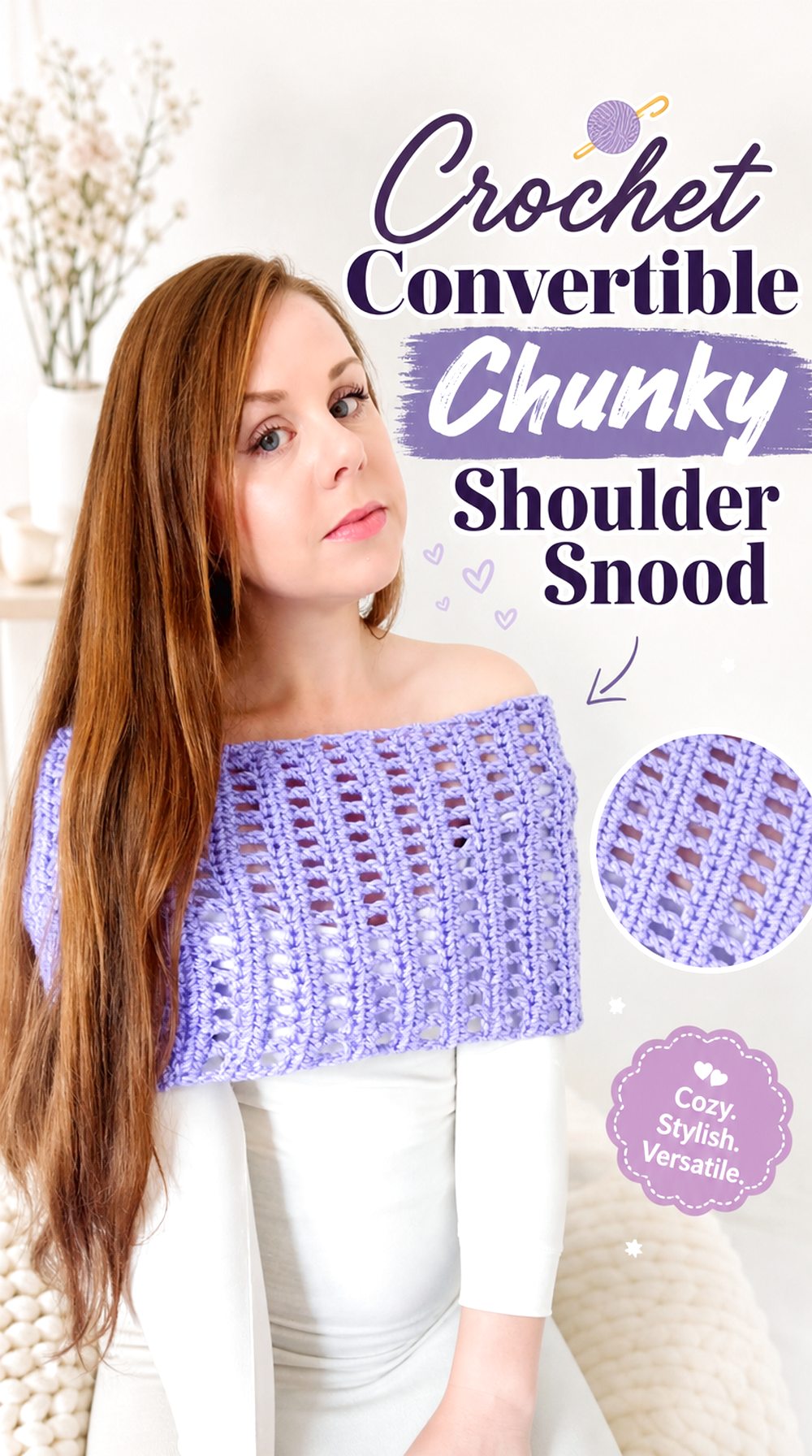Crochet Convertible Chunky Shoulder Snood