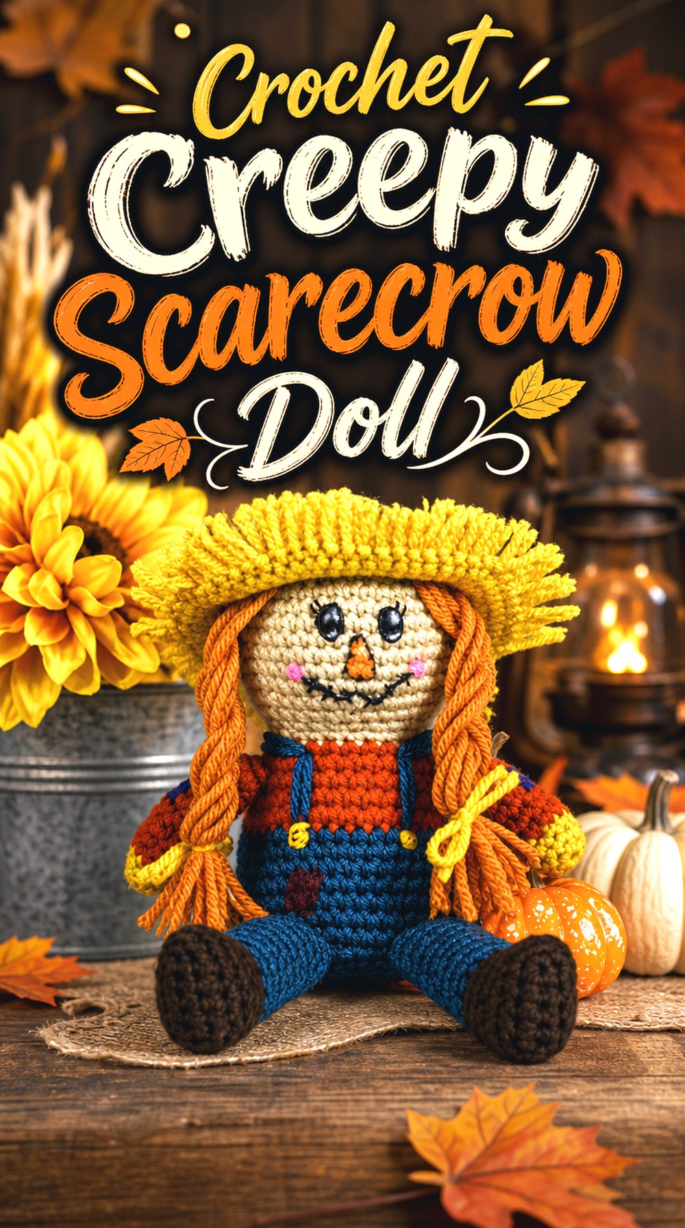 Crochet Creepy Scarecrow Doll