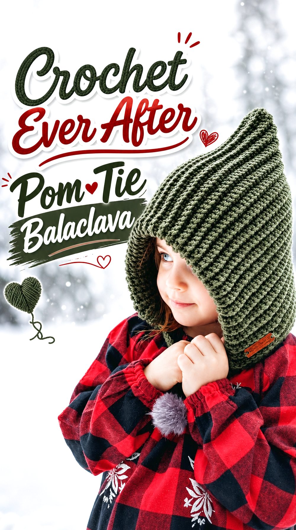 Crochet Ever After Pom Tie Balaclava