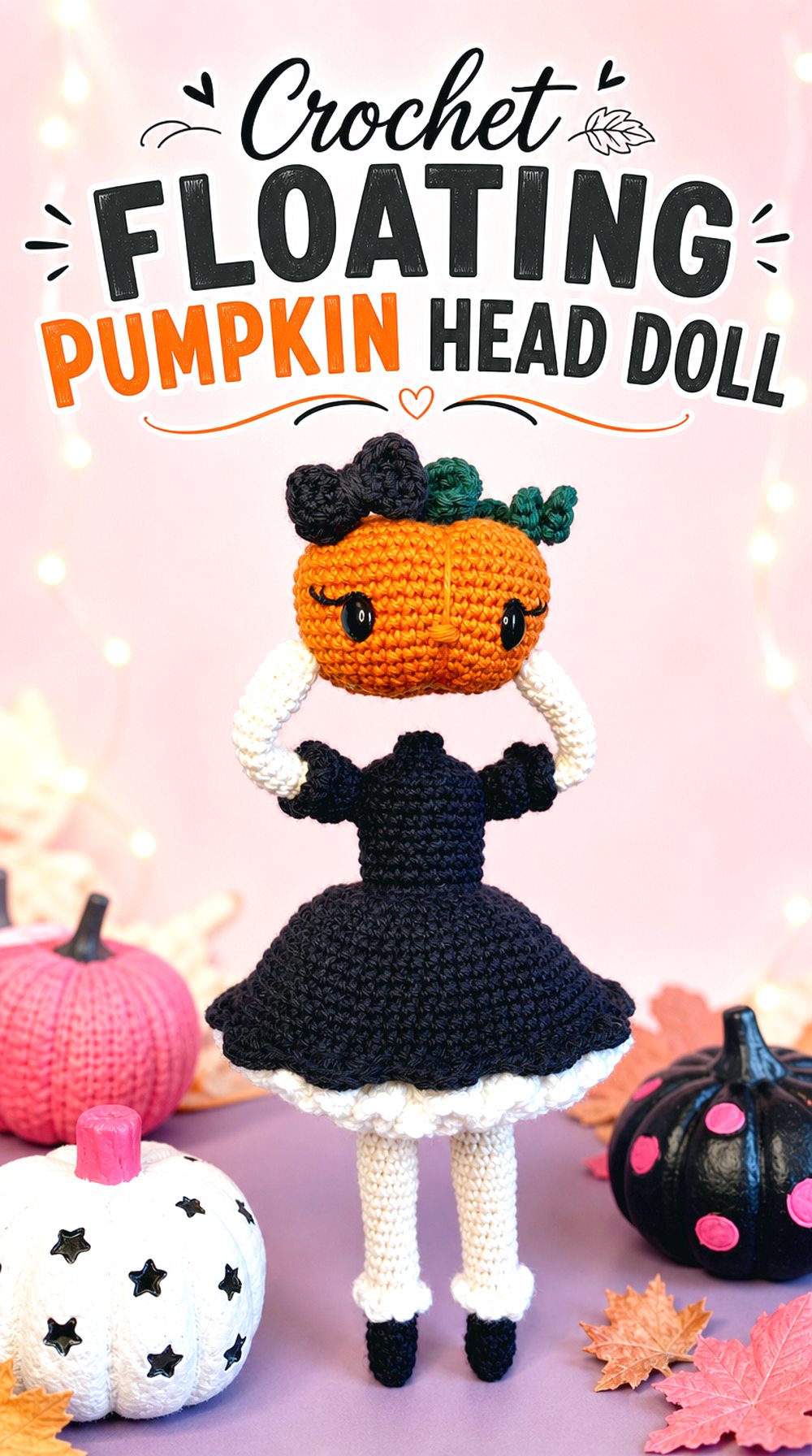 Crochet Floating Pumpkin Head Doll