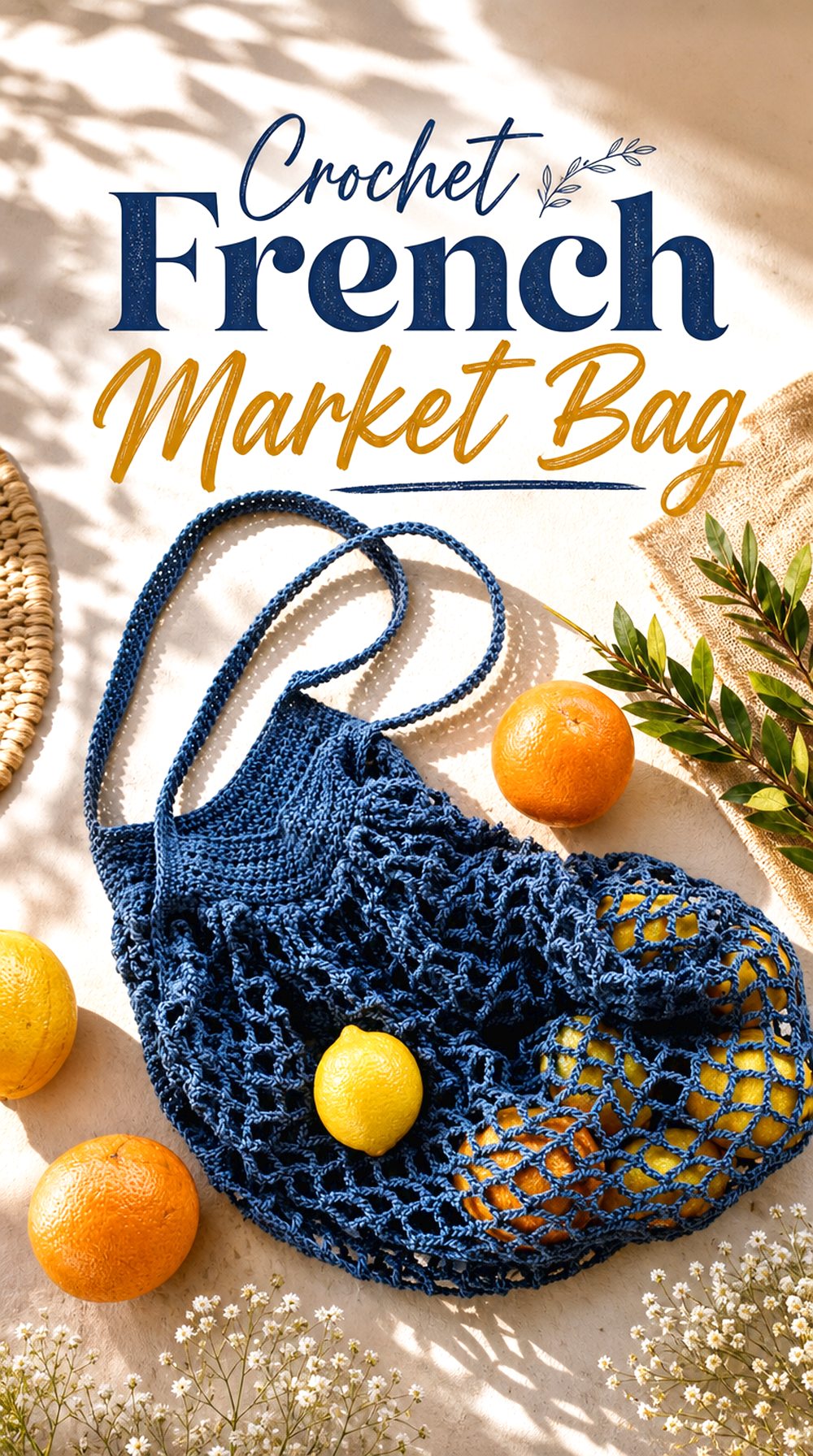 Crochet French Market Bag