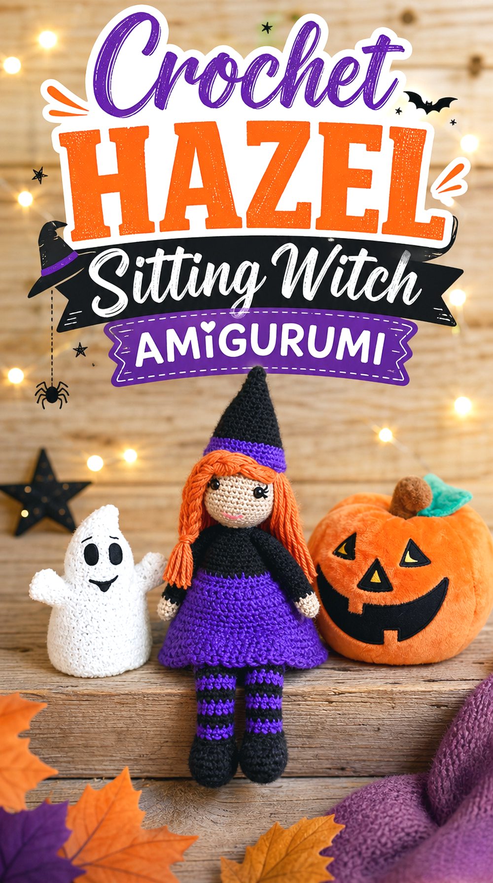 Crochet Hazel Sitting Witch Amigurumi