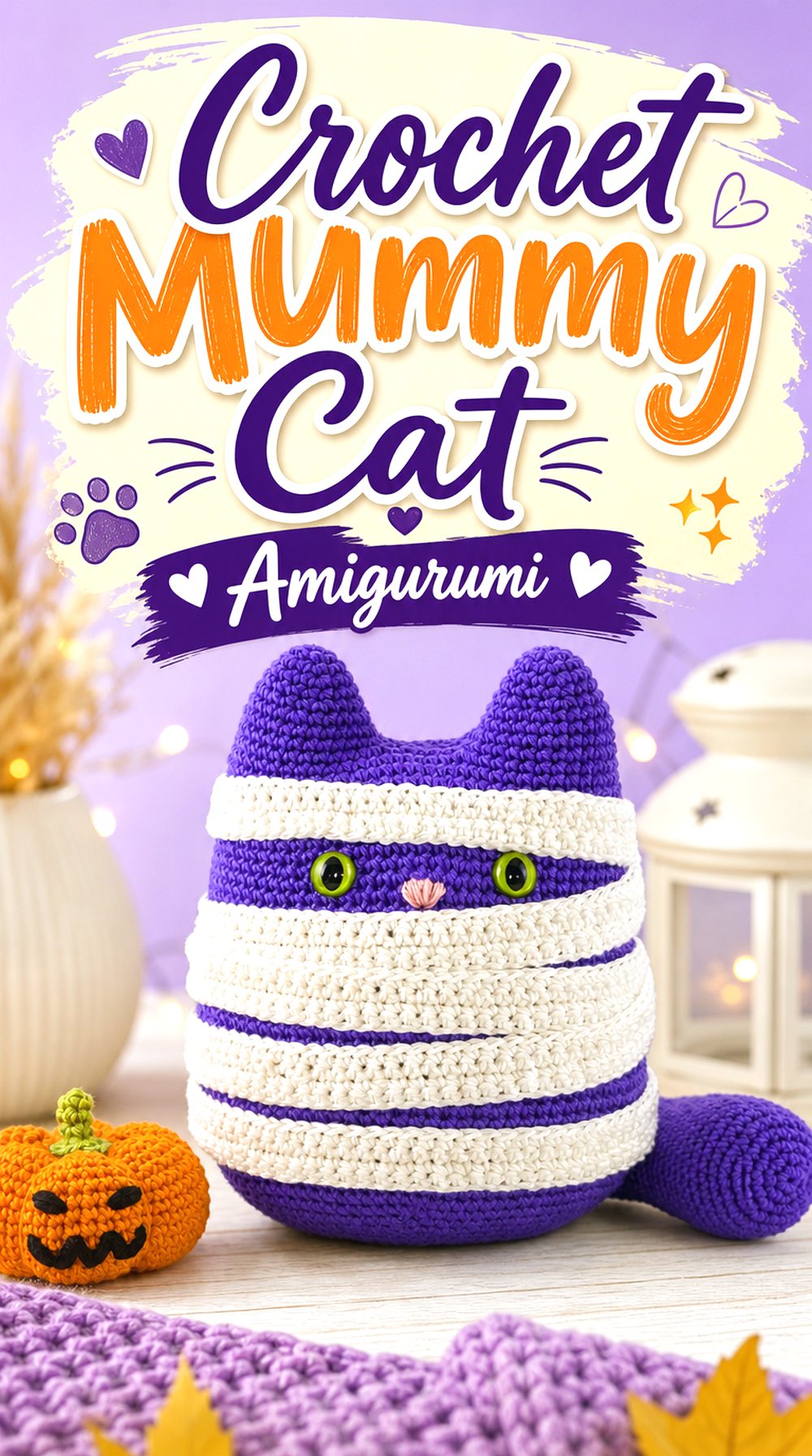 Crochet Mummy Cat Amigurumi