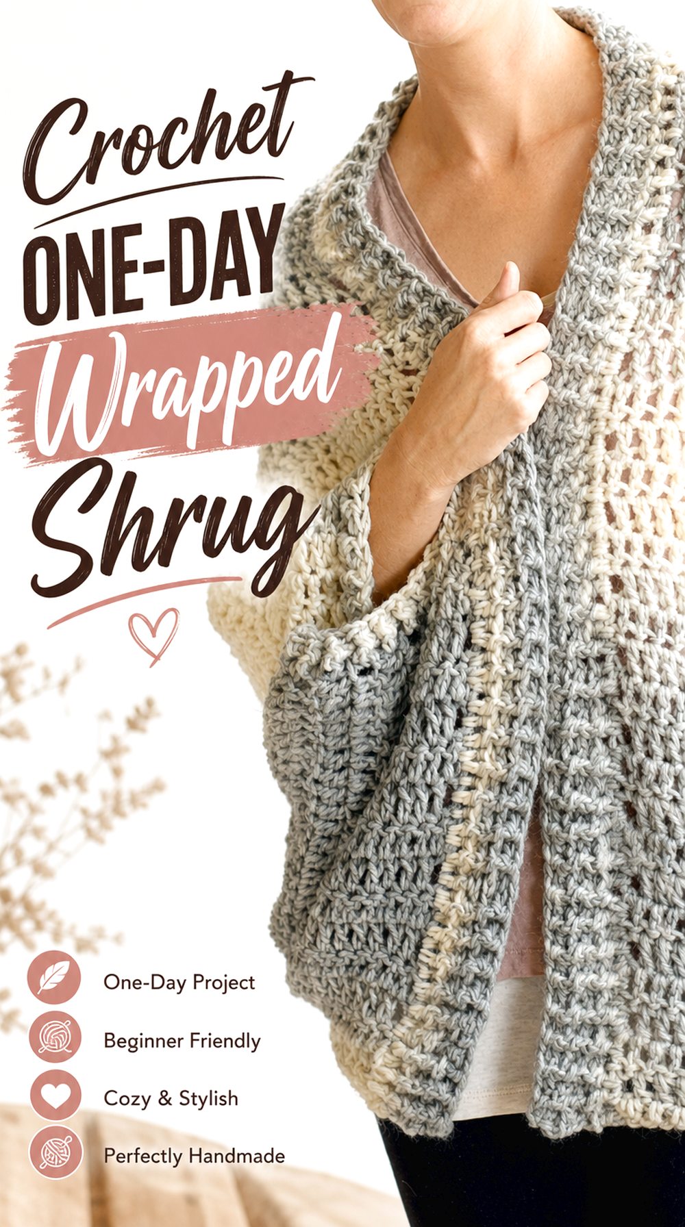 Crochet One Day Wrapped Shrug