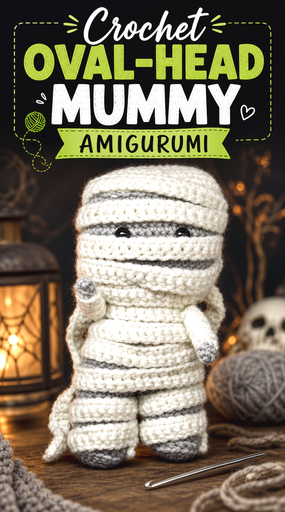 Crochet Oval Head Mummy Amigurumi