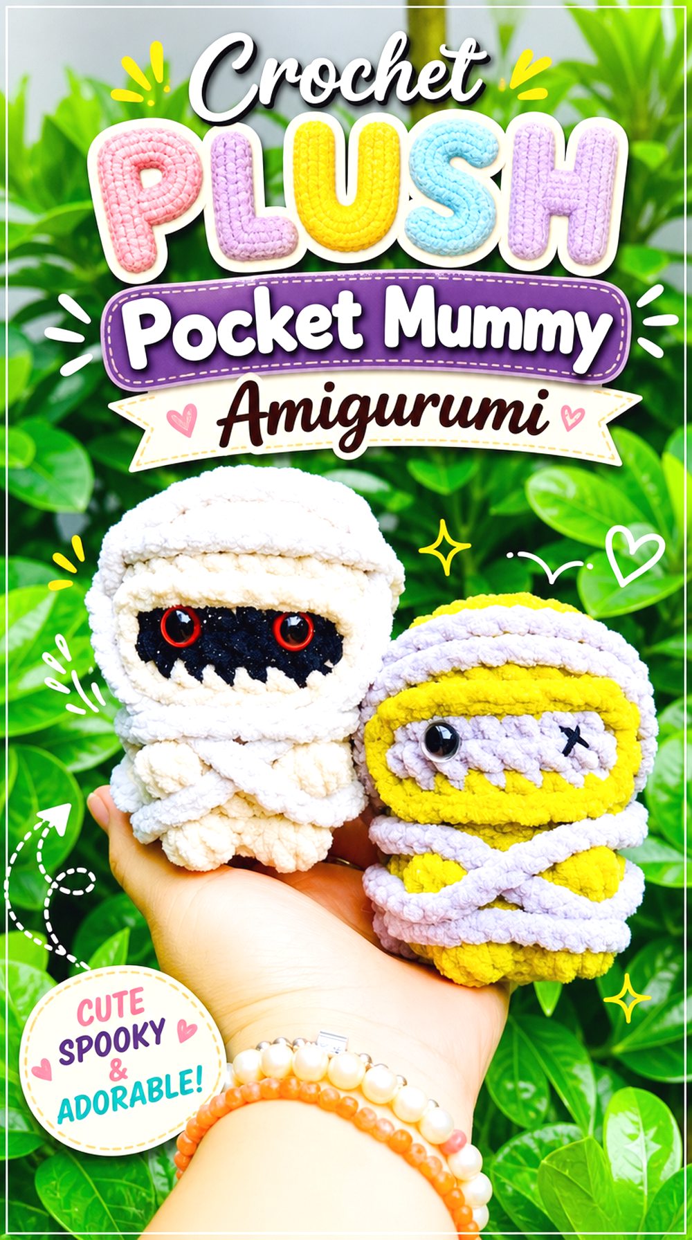 Crochet Plush Pocket Mummy Amigurumi