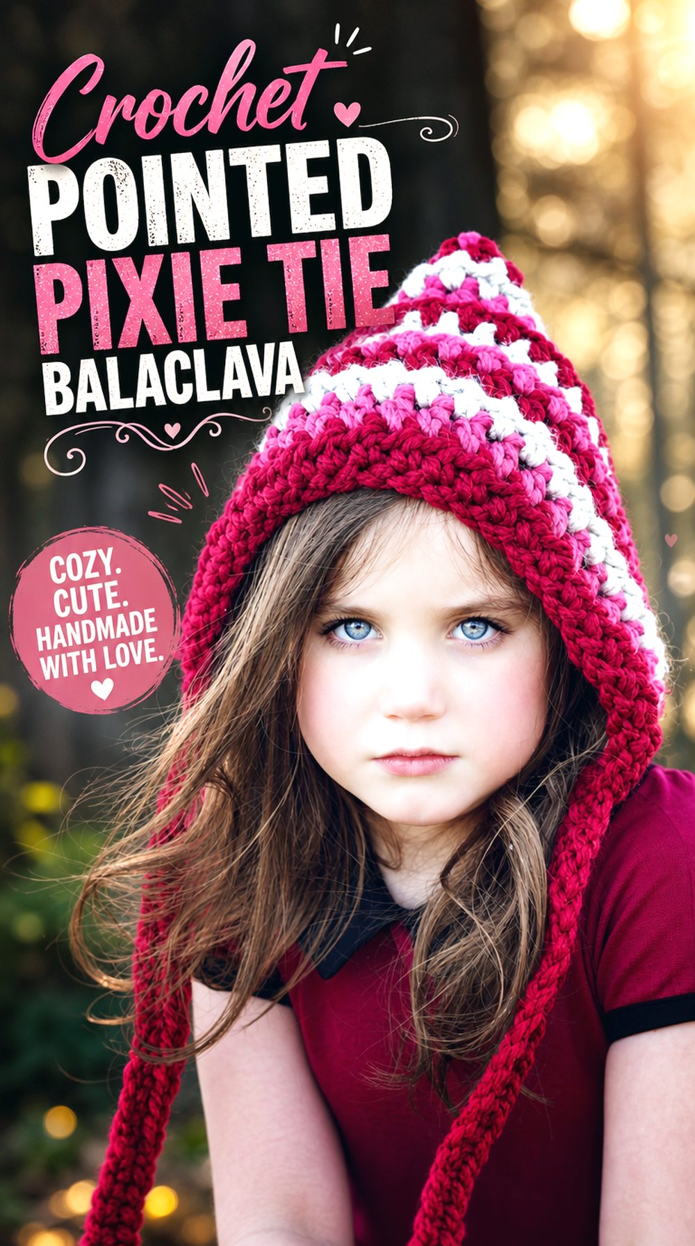 Crochet Pointed Pixie Tie Balaclava
